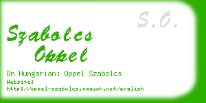 szabolcs oppel business card